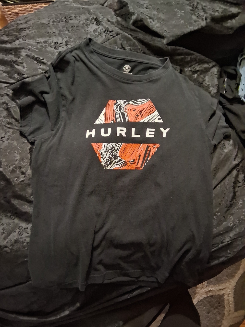 Hurley Men’s Black Graphic Logo T-Shirt
